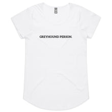 Load image into Gallery viewer, Greyhound Person - Women&#39;s Scoop Neck T-Shirt
