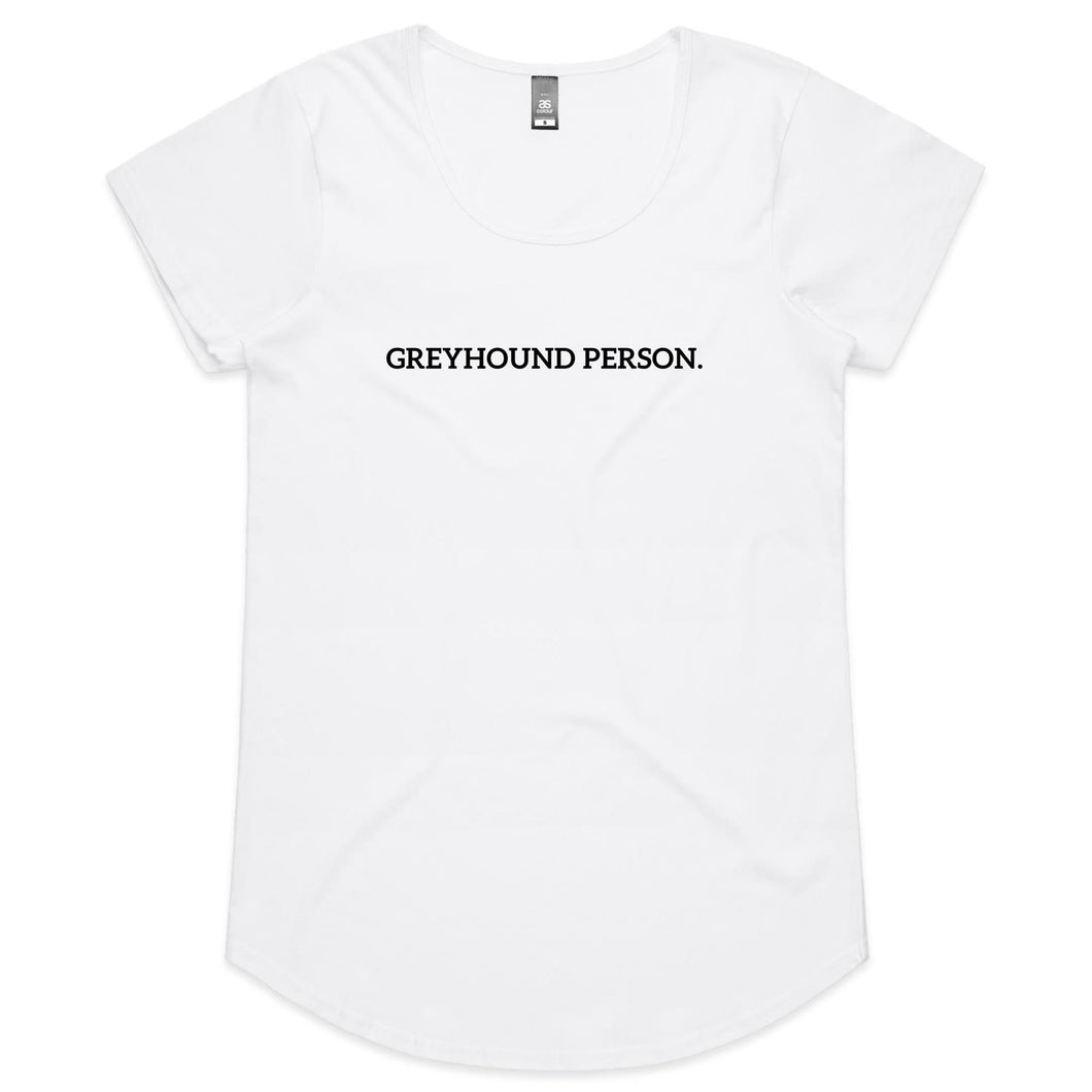 Greyhound Person - Women's Scoop Neck T-Shirt