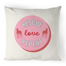 Load image into Gallery viewer, Rescue Love Repeat - 100% Linen Cushion Cover
