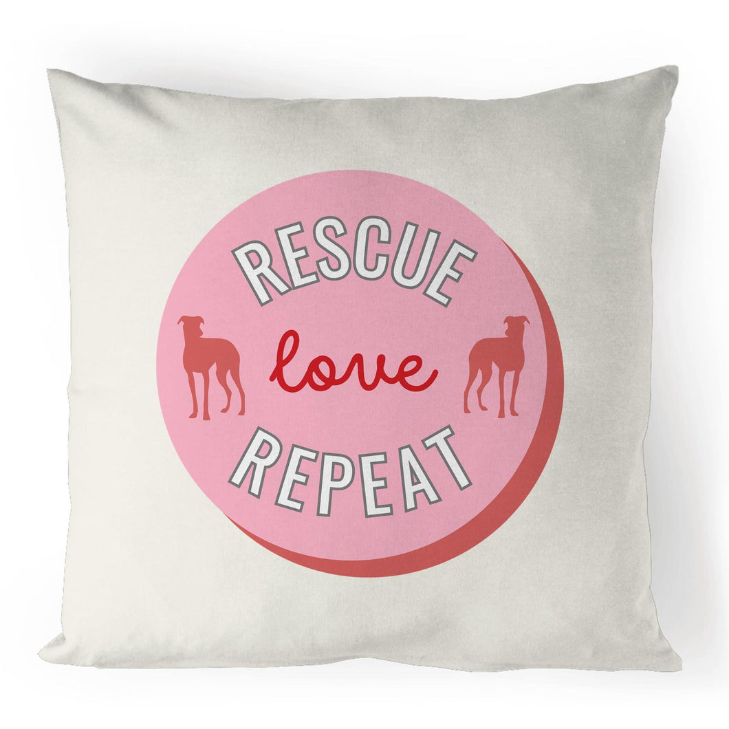 Rescue Love Repeat - 100% Linen Cushion Cover