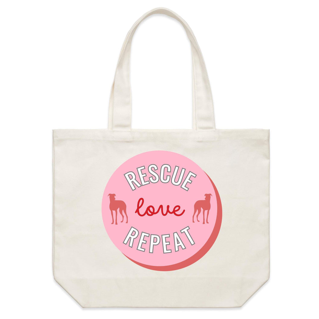 Rescue Love Repeat - Shoulder Canvas Tote Bag