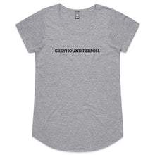 Load image into Gallery viewer, Greyhound Person - Women&#39;s Scoop Neck T-Shirt
