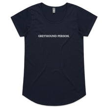 Load image into Gallery viewer, Greyhound Person - Women&#39;s Scoop Neck T-Shirt
