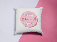 Load image into Gallery viewer, Rescue Love Repeat - 100% Linen Cushion Cover
