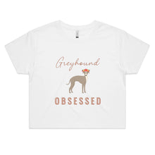 Load image into Gallery viewer, Greyhound Obsessed - Women&#39;s Crop  T-Shirt
