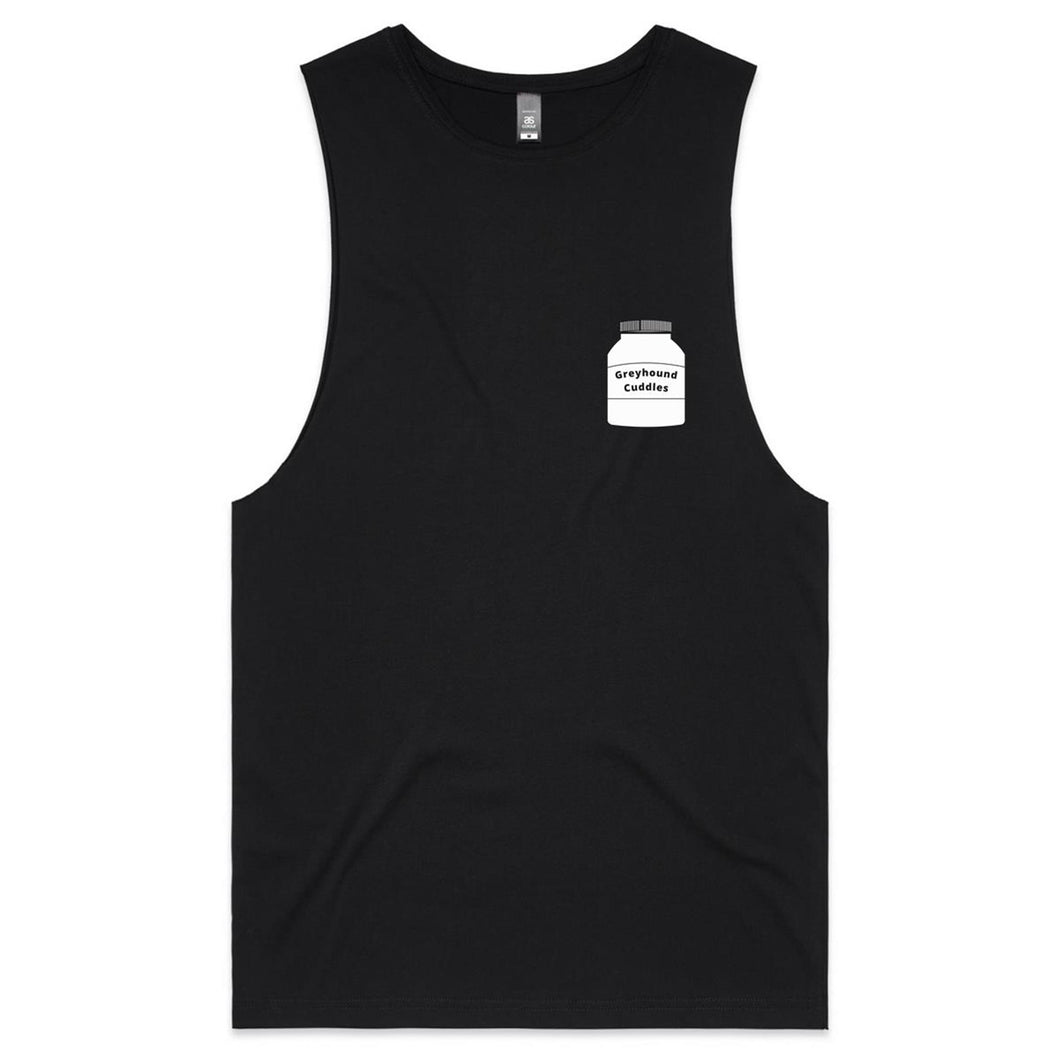 Greyhound Cuddles - Mens Tank Top Tee