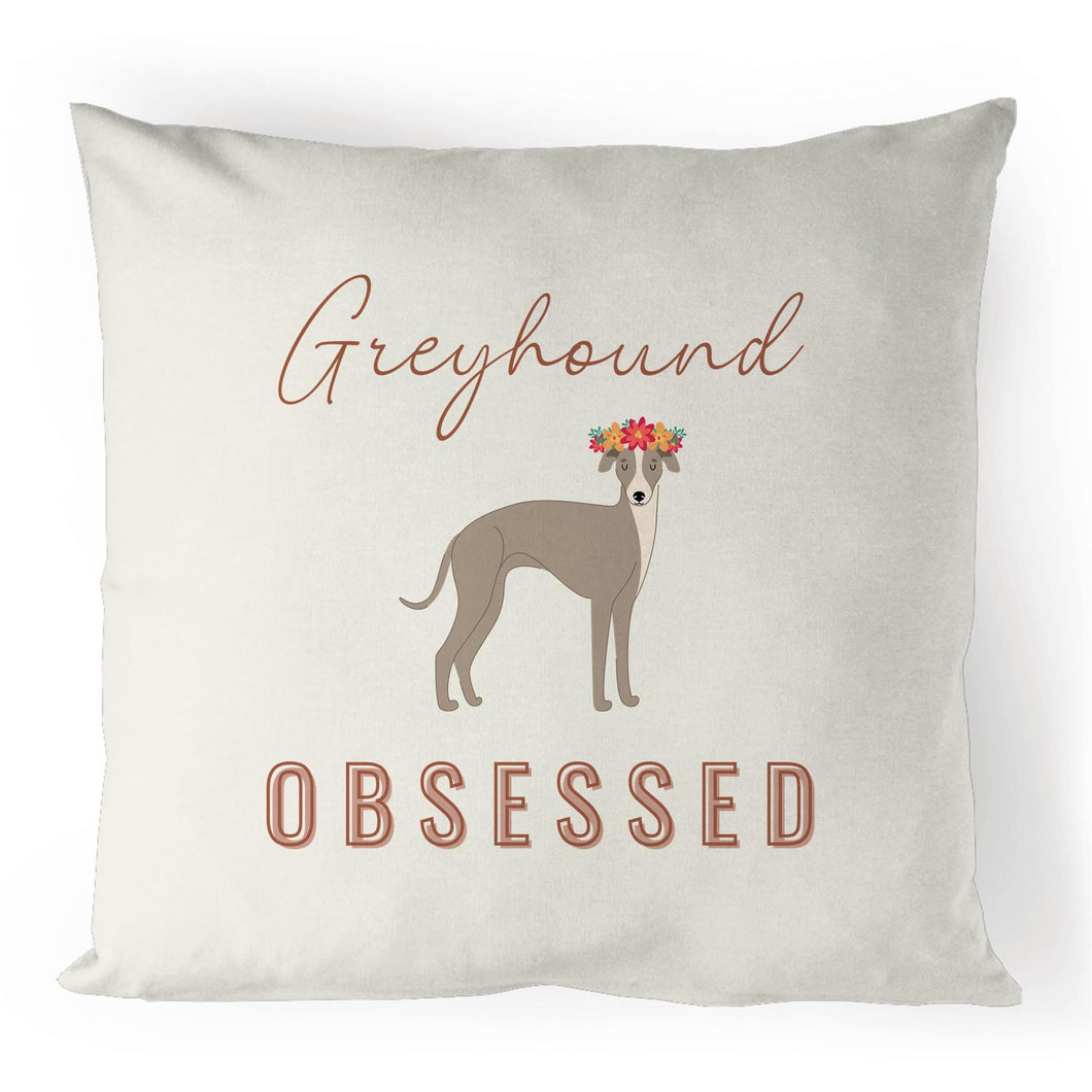 Greyhound Obsessed - 100% Linen Cushion Cover