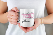 Load image into Gallery viewer, My Greyhound is Rescued not Retired - White Glossy Mug
