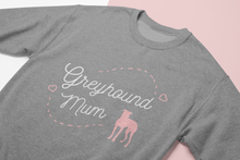 Load image into Gallery viewer, Greyhound Mum Pink Print - Crew Sweatshirt
