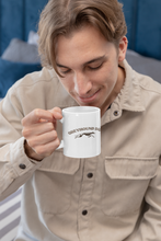 Load image into Gallery viewer, Greyhound Dad Zoom - White glossy mug
