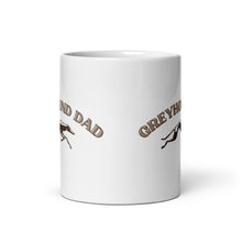 Load image into Gallery viewer, Greyhound Dad Zoom - White glossy mug
