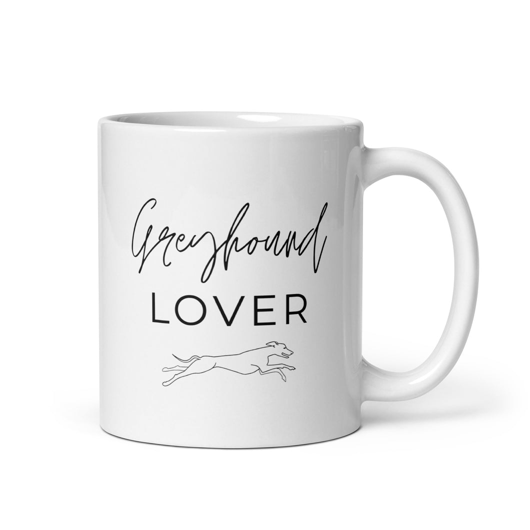 Greyhound Lover - White glossy mug