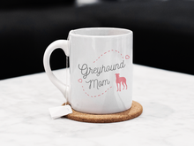 Load image into Gallery viewer, Greyhound Mum Pink Print - White Glossy Mug
