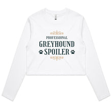 Load image into Gallery viewer, Professional Greyhound Spoiler - Women&#39;s Long Sleeve Crop T-Shirt
