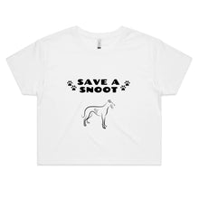 Load image into Gallery viewer, Save A Snoot - Women&#39;s Crop T-Shirt
