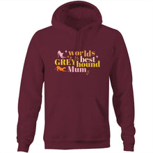 Load image into Gallery viewer, Worlds Best Greyhound Mum - Pocket Hoodie Sweatshirt
