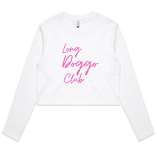 Load image into Gallery viewer, Long Doggo Club - Women&#39;s Long Sleeve Crop T-Shirt
