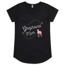 Load image into Gallery viewer, Greyhound Mum Pink Print - Women&#39;s Scoop Neck T-Shirt
