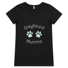 Load image into Gallery viewer, Greyhound Mumma - Women&#39;s V-Neck T-Shirt
