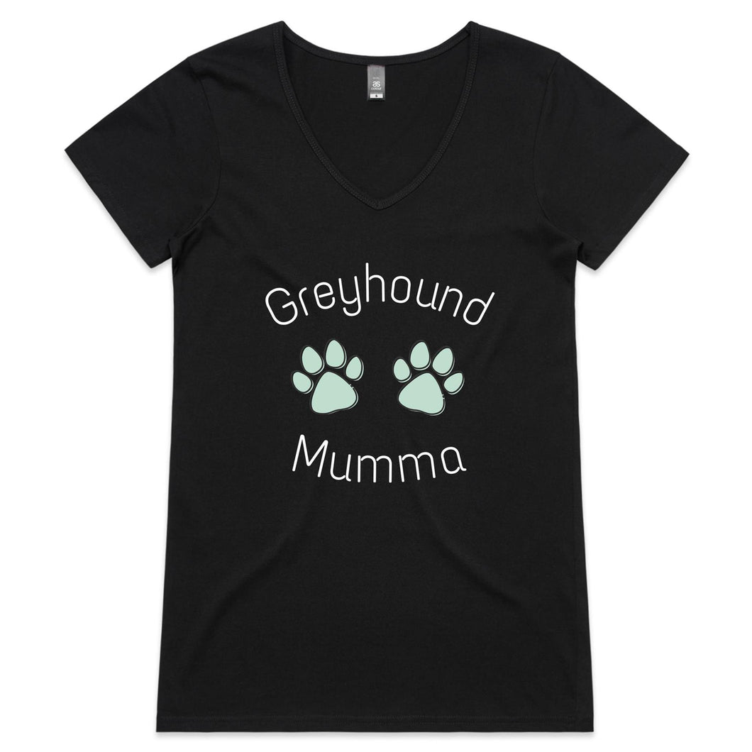 Greyhound Mumma - Women's V-Neck T-Shirt