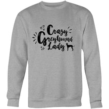 Load image into Gallery viewer, Crazy Greyhound Lady Graphic - Crew Sweatshirt
