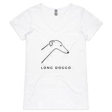 Load image into Gallery viewer, Long Doggo - Women&#39;s V-Neck T-Shirt
