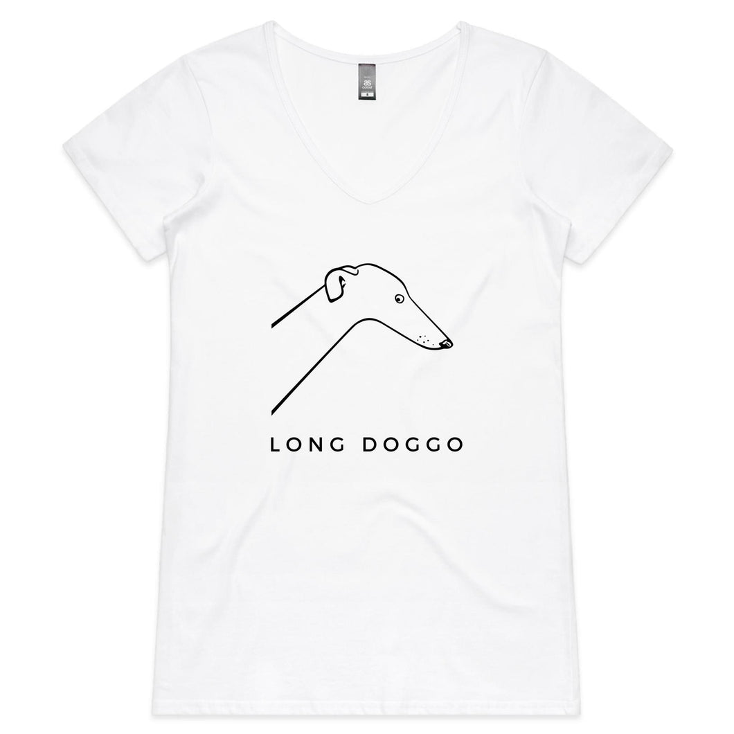 Long Doggo - Women's V-Neck T-Shirt