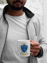 Load image into Gallery viewer, Greyhound Rescue Dad Coat of Arms - White Glossy Mug
