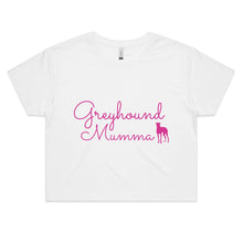 Load image into Gallery viewer, Greyhound Mumma Greyhound Silhouette - Women&#39;s Crop T-Shirt
