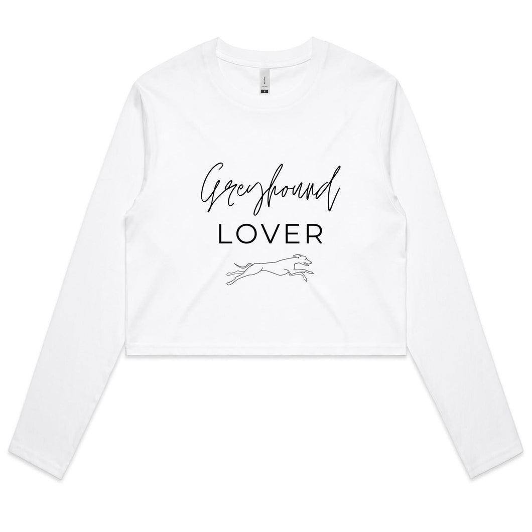 Greyhound Lover - Women's Long Sleeve Crop T-Shirt