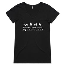 Load image into Gallery viewer, My Kinda Squad Goals - Women&#39;s V-Neck T-Shirt
