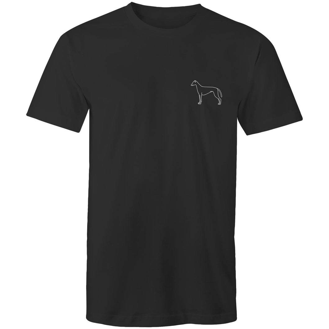 Minimalist Greyhound Outline - Men's T-Shirt