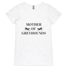 Load image into Gallery viewer, Mother of Greyhounds - Women&#39;s V-Neck T-Shirt
