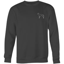 Load image into Gallery viewer, Minimalist Greyhound Outline - Crew Sweatshirt
