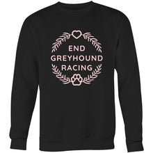 Load image into Gallery viewer, End Greyhound Racing Wreath - Crew Sweatshirt
