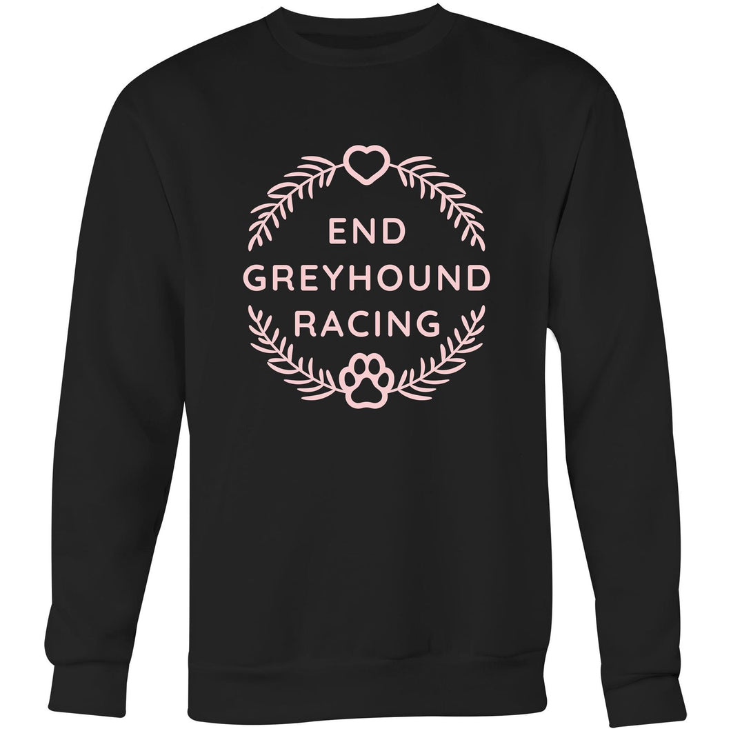 End Greyhound Racing Wreath - Crew Sweatshirt