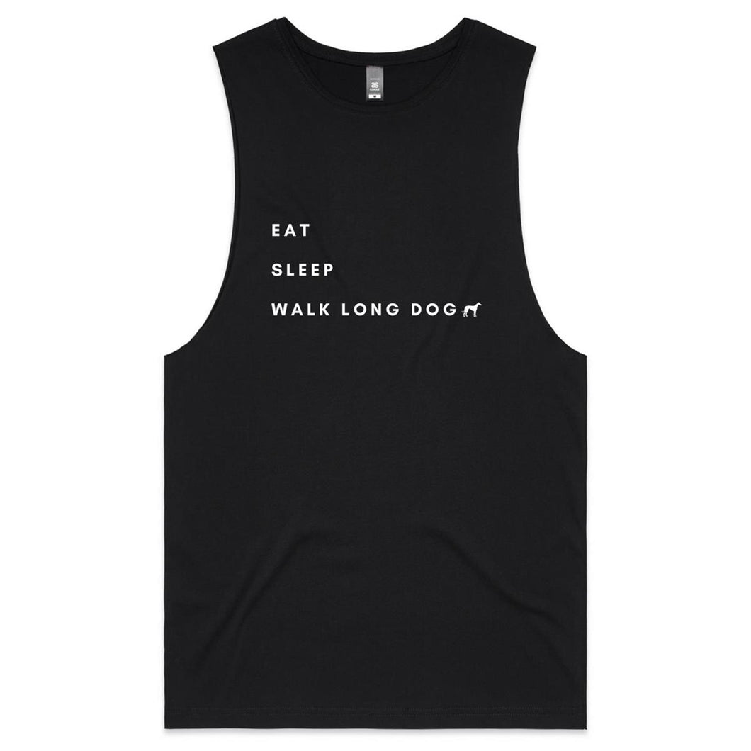 Eat Sleep Walk Long Dog - Men's Tank Top Tee