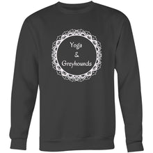 Load image into Gallery viewer, Yoga and Greyhounds - Crew Sweatshirt
