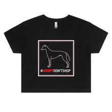 Load image into Gallery viewer, #Adopt Don&#39;t Shop - Women&#39;s Crop T-Shirt
