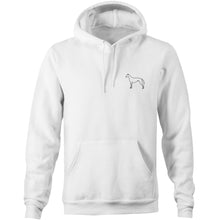 Load image into Gallery viewer, Minimalist Greyhound Outline - Pocket Hoodie Sweatshirt
