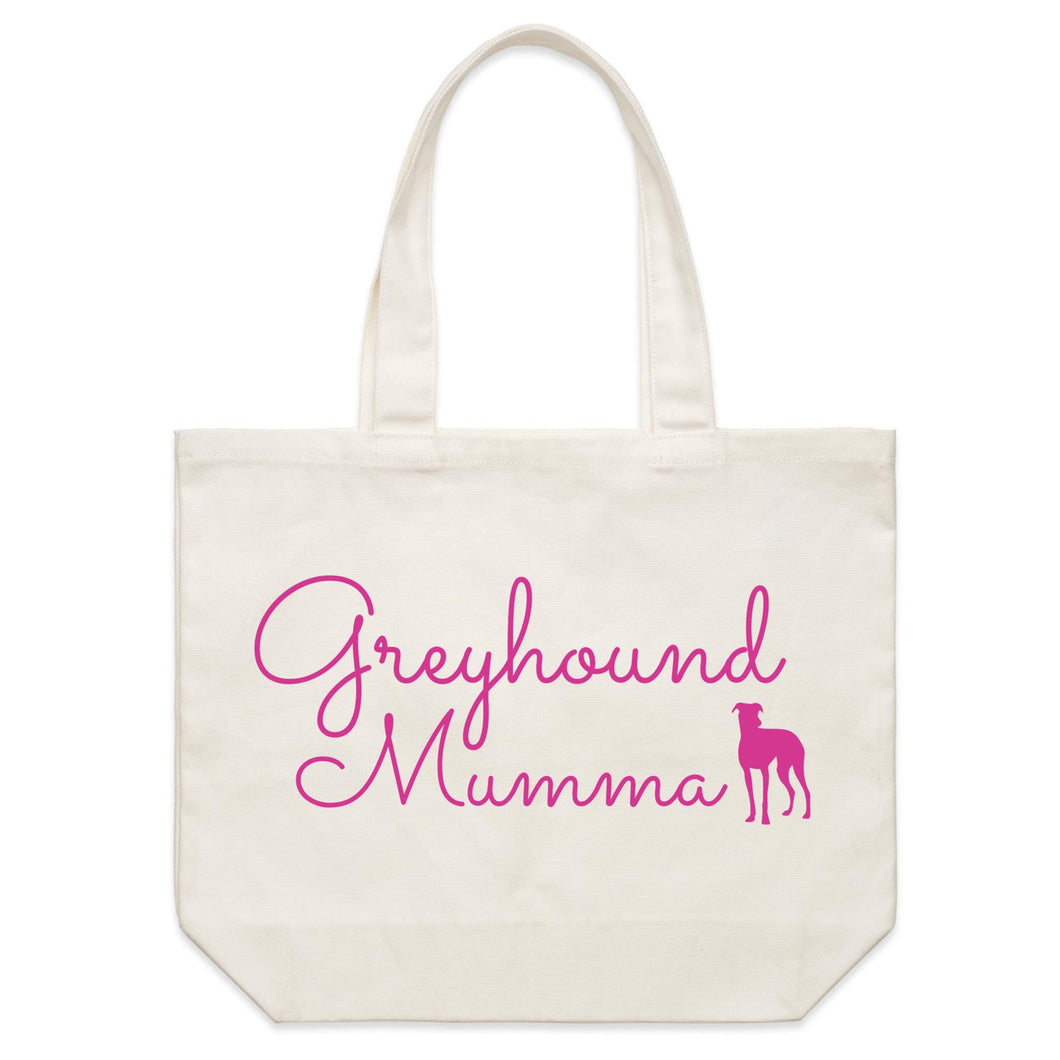 Greyhound Mumma Greyhound Silhouette - Shoulder Canvas Tote Bag