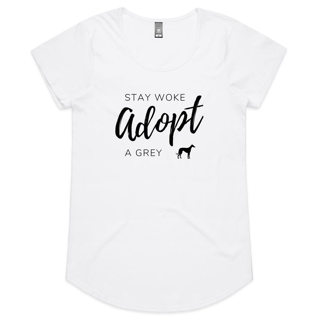 Stay Woke Adopt A Grey - Women's Scoop Neck T-Shirt