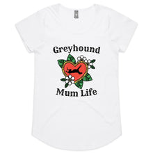 Load image into Gallery viewer, Greyhound Mum Life - Women&#39;s Scoop Neck T-Shirt
