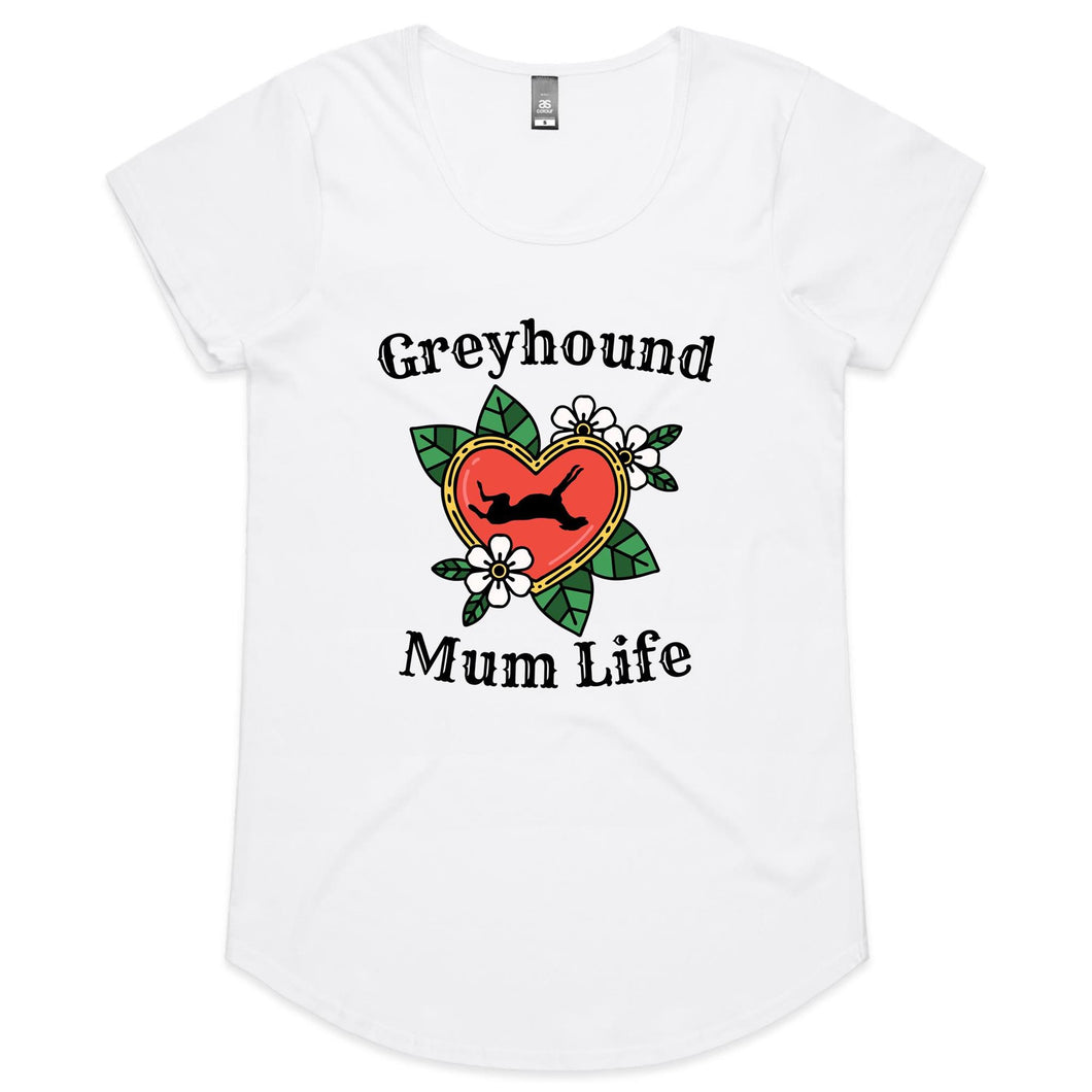 Greyhound Mum Life - Women's Scoop Neck T-Shirt