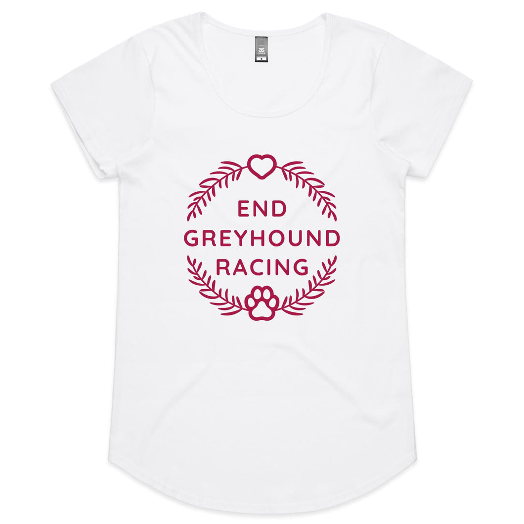 End Greyhound Racing Wreath - Women's Scoop Neck T-Shirt