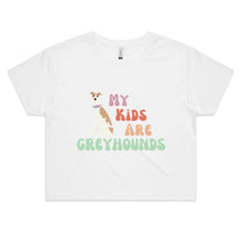 Load image into Gallery viewer, My Kids Are Greyhounds - Women&#39;s Crop T-Shirt
