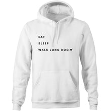 Load image into Gallery viewer, Eat Sleep Walk Long Dog - Pocket Hoodie Sweatshirt
