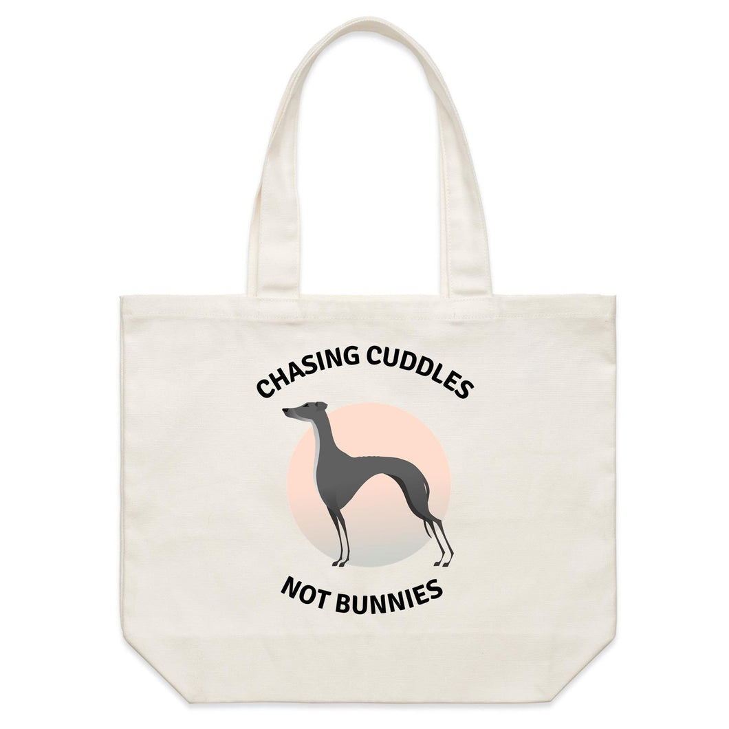 Chasing Cuddles Not Bunnies - Shoulder Canvas Tote Bag