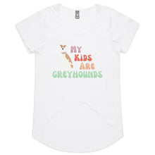 Load image into Gallery viewer, My Kids Are Greyhounds - Women&#39;s Scoop Neck T-Shirt
