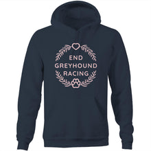 Load image into Gallery viewer, End Greyhound Racing Wreath - Pocket Hoodie Sweatshirt
